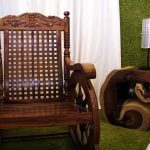 sedia a dondolo in legno