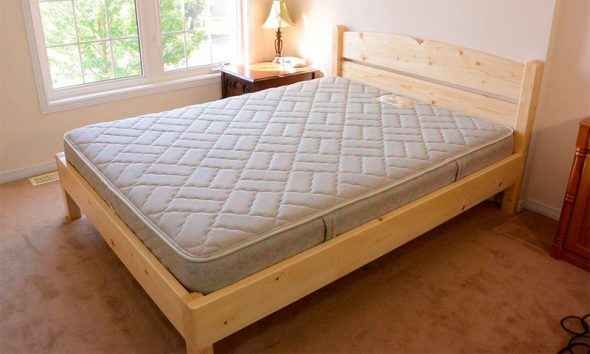 letto matrimoniale in legno