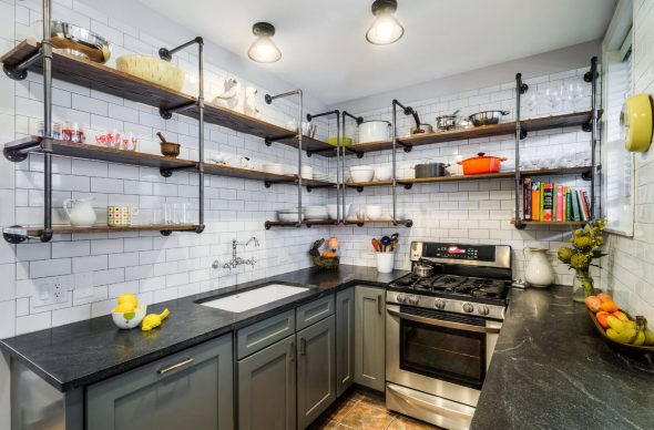 mensole angolari per cucina