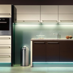 set da cucina con illuminazione