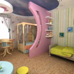 piccola cameretta quadrata per due bambini di sesso diverso