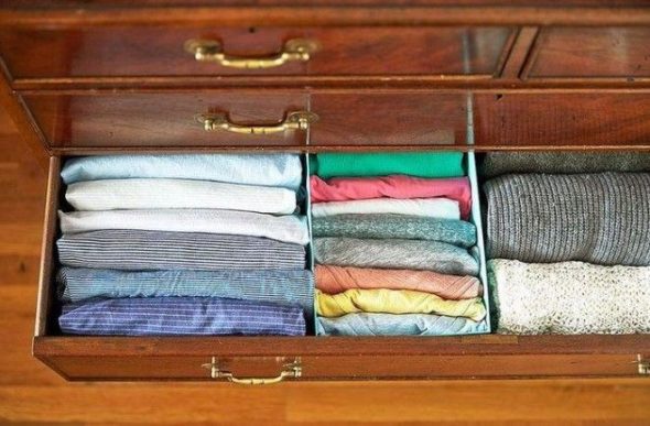 riordinare i cassetti dell'armadio
