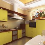mobile angolare in cucina verde chiaro