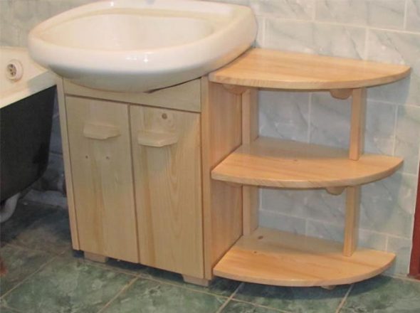 realizza un mobiletto sotto il lavandino con le tue mani usando materiali di scarto