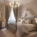 Camera da letto in stile provenzale con baldacchino