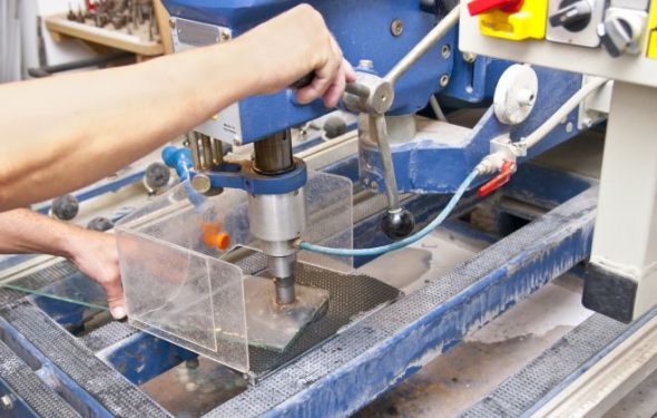 drilling on a machine