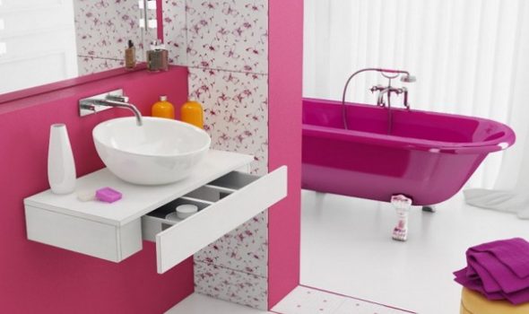 mobiletto da bagno bianco