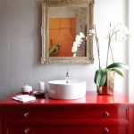 mobile lavabo rosso