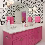 mobiletto lavabo rosa