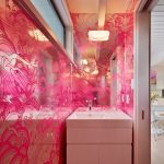 mobiletto lavabo rosa