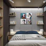 mensole angolari camera da letto