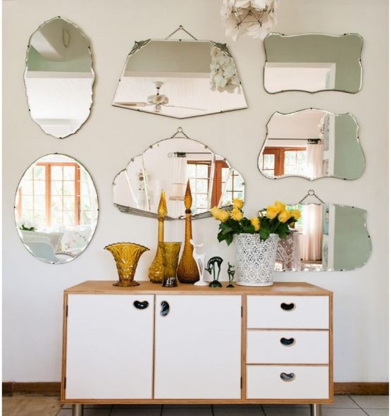 mirrors in the hallway