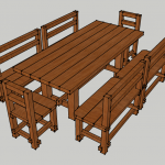 Tavolo in legno per una casa estiva con le tue mani - opzione di design