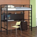 letto a soppalco in metallo per bambini