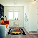 Progetto di un monolocale angolare di 32 mq. M.