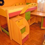 Letto a soppalco Alexandra con gradini a cassetto