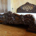 Letto in rovere massello foto