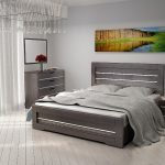 Letto con cassetti per la biancheria Solomiya matrimoniale