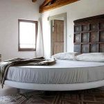 Letto rotondo minimalista senza testiera