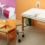 Scrivania con piano regolabile