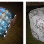 Pouf a casa con foto