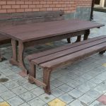 Tavolo e panca da giardino