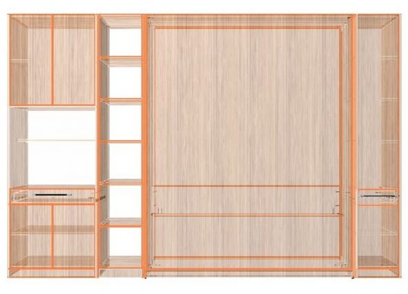Disegno del mobiletto da parete