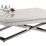 Tavolo trasformabile CROSS GL bianco, tavolo da pranzo per cucina e soggiorno
