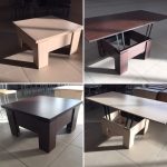 Tavolino trasformabile in truciolare laminato
