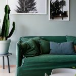fodera per divano verde