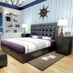 letto in pelle nera
