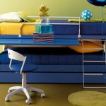 divano letto a castello blu trasformabile