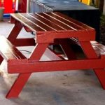 Mobili da giardino fai da te - tavolo rosso