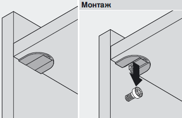 installazione di staffe per mensole in un mobile