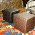 pouf rivestiti in pelle