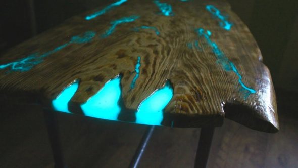 realizzare un tavolo luminoso in resina epossidica