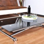 tavolino da caffè in vetro tavolo da pranzo trasformabile