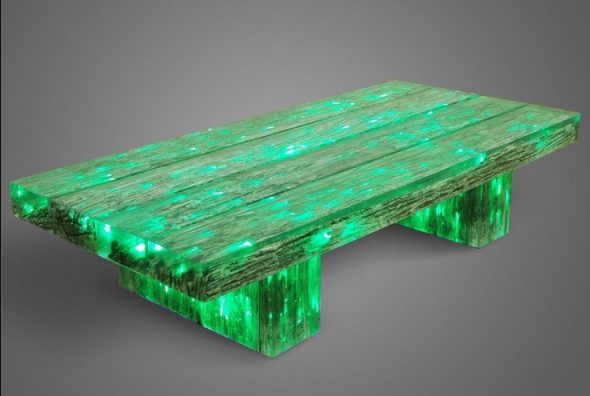 Tavolo luminoso verde fai da te