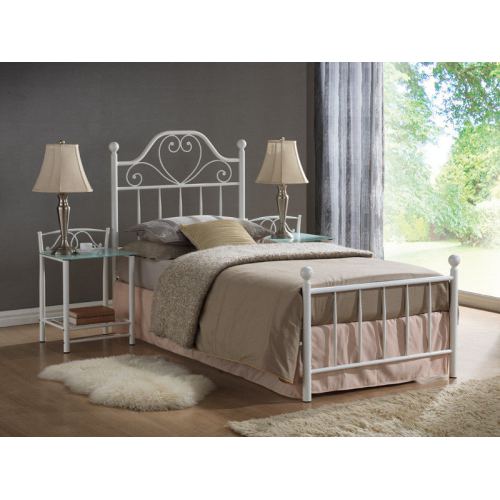 Letto singolo Lima in metallo, 90x200