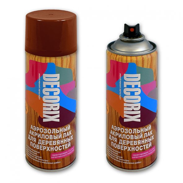Vernice acrilica spray LLak DETSORIKH per legno NOCE 520 ml