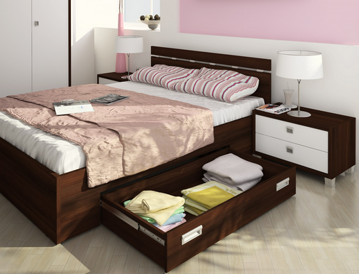 Mobili per la camera da letto - letto con cassetti