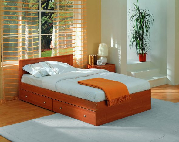 Letto singolo 90 x 200 cm con cassetti