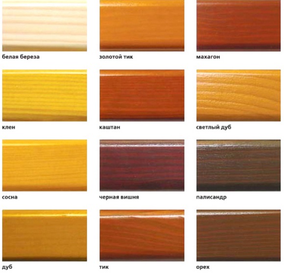 Palette di colori per la vernice dei mobili
