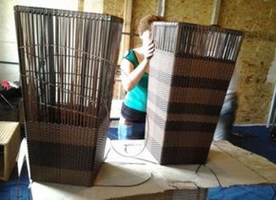 Set di mobili in vimini