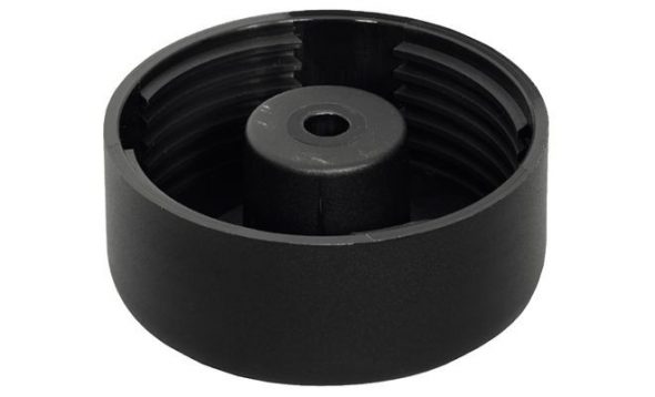 Tacco per mobili da avvitare, plastica, grigio, due pezzi, 54x19mm