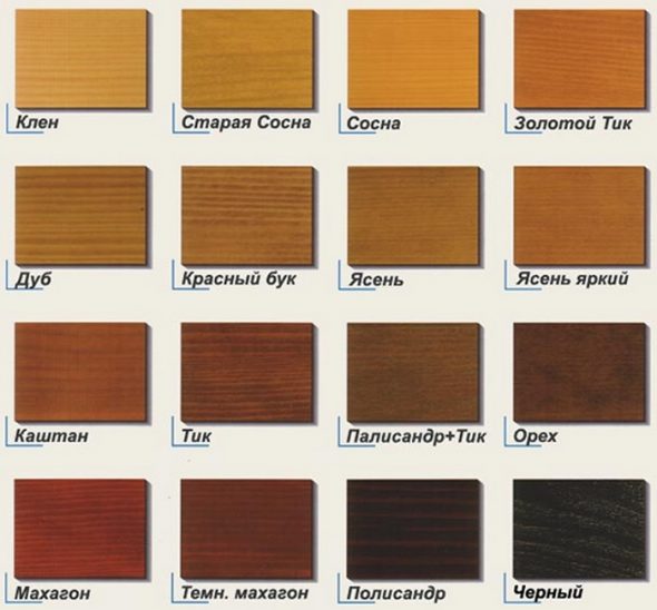 Oggigiorno sono disponibili in commercio numerose vernici che imitano il colore del legno naturale.