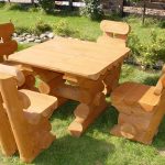 Tavoli sculture in legno - arredo giardino
