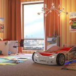 Letto auto bianco all'interno