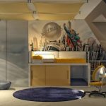 Camera da letto per bambini in mansarda