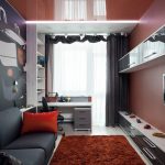 Design della camera da letto per adolescenti in stile avanguardista